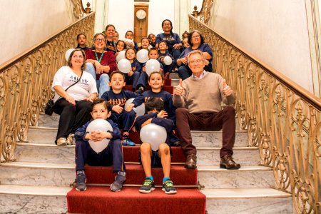 22.10.2019 - Vice-prefeito Idemar Barz recebe visita das crianças da Escola Lar de Jesus - Foto Michel Corvello