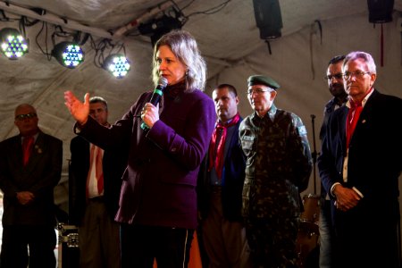 14.09.2019 - Prefeita Paula Mascarenhas e o vice Idemar Barz no evento de abertura da Semana Farroupilha, no Largo do Mercado Central - Foto: Gustavo Vara