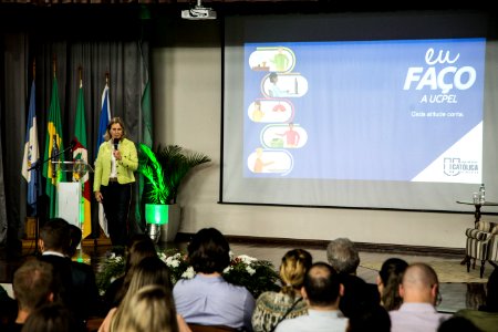 10.10.2019 - Prefeita Paula Mascarenhas participa do evento Cenários, Expectativas e Oportunidades, na UCPEL - Foto: Gustavo Vara