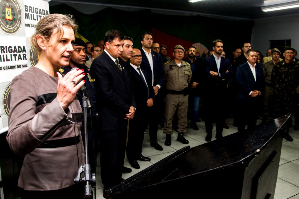 17.10.2019 - Prefeita Paula Mascarenhas e o Governador Eduardo Leite durante o evento de inauguração do BP Choque - Foto: Gustavo Vara