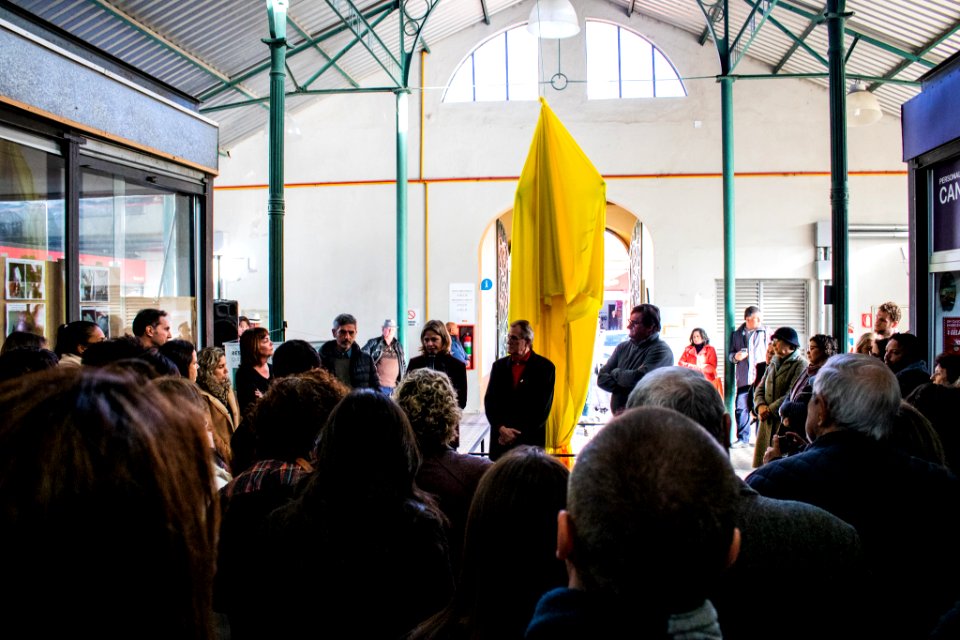 17.07.2019 - Prefeita Paula Mascarenhas prestigia a volta da estátua do Deus Mercúrio para o Mercado - Foto Michel Corvello