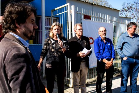 25.09.2019 - Prefeita Paula Mascarenhas realiza assinatura do contrato para iluminação de LED da avenida Adolfo Fetter no Barro Duro - Foto Michel Corvello