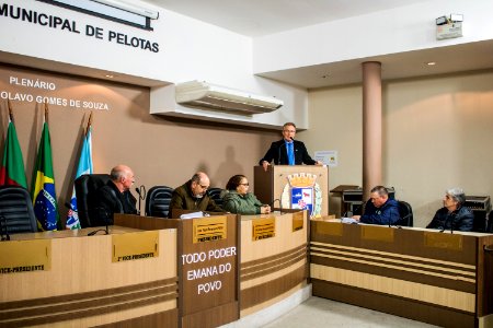 24.07.2019 - Prefeito em exercício Idemar Barz prestigia Sessão Solene em comemoração ao dia do Colono e da Imigração alemã - Foto Michel Corvello