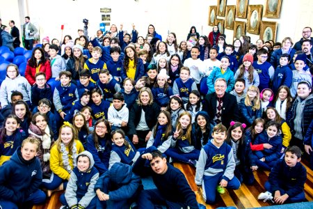 04.07.2019 - Prefeita Paula Mascarenhas recebe alunos do 4º ano do Colégio São José, para entrega de cartas do projeto “Cartas à Prefeita”  - Foto Michel Corvello