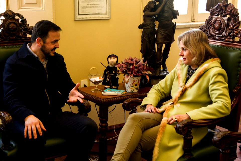 23.08.2019 - Prefeita Paula Mascarenhas em reunião com secretário de Justiça, Cidadania e Direitos Humanos, Catarina Paladini  Foto: Gustavo Vara