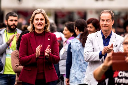 12.06.2019 - Prefeita Paula Mascarenhas durante lançamento da Campanha de Combate ao Trabalho Infantil  - Foto: Gustavo Vara
