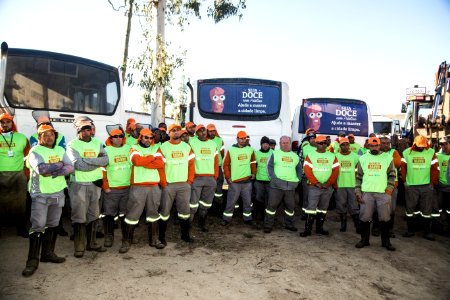 27.06.2019 - Prefeita Paula Mascarenhas e o vice Idemar Barz acompanham o início do mutirão na Sanga Funda e entrega as obras de requalificação da avenida Ildefonso Simões Lopes - Foto: Gustavo Vara