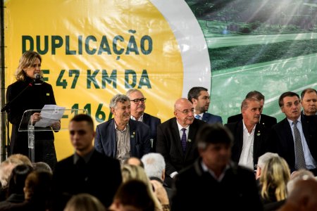 12.08.2019 -  Entrega de trecho de 47 km da BR 116 com a presença do presidente da República, Jair Bolsonaro - Foto: Gustavo Vara
