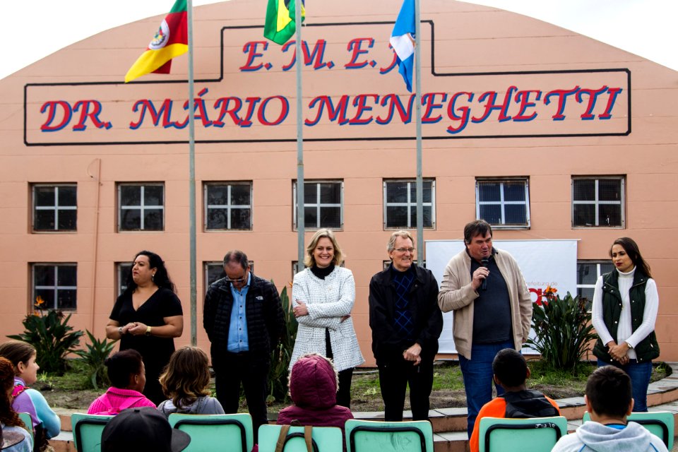 23.05.2019 - Prefeita Paula Mascarenhas e o vice Idemar Barz realizam a entrega da ampliação da Emef Mario Meneghetti - Foto: Gustavo Vara