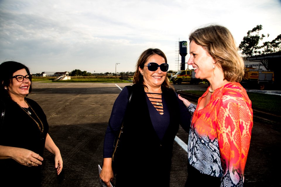 13.06.2019 - Prefeita Paula Mascarenhas recepciona o Governador do Rio Grande do Sul, Eduardo Leite no aeroporto de Pelotas - Foto: Gustavo Vara