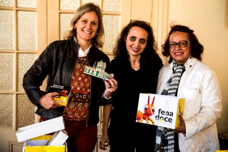 27.08.2019 - Prefeita Paula Mascarenhas em reunião com o CDL sobre os resultados da Fenadoce - Foto: Gustavo Vara