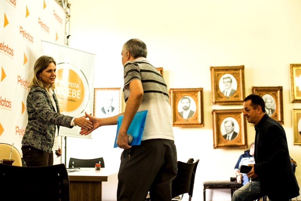 25.04.2019 - Prefeita Paula Mascarenhas durante edição do Prefeita Recebe, no Salão Nobre do Paço Municipal - Foto: Gustavo Vara