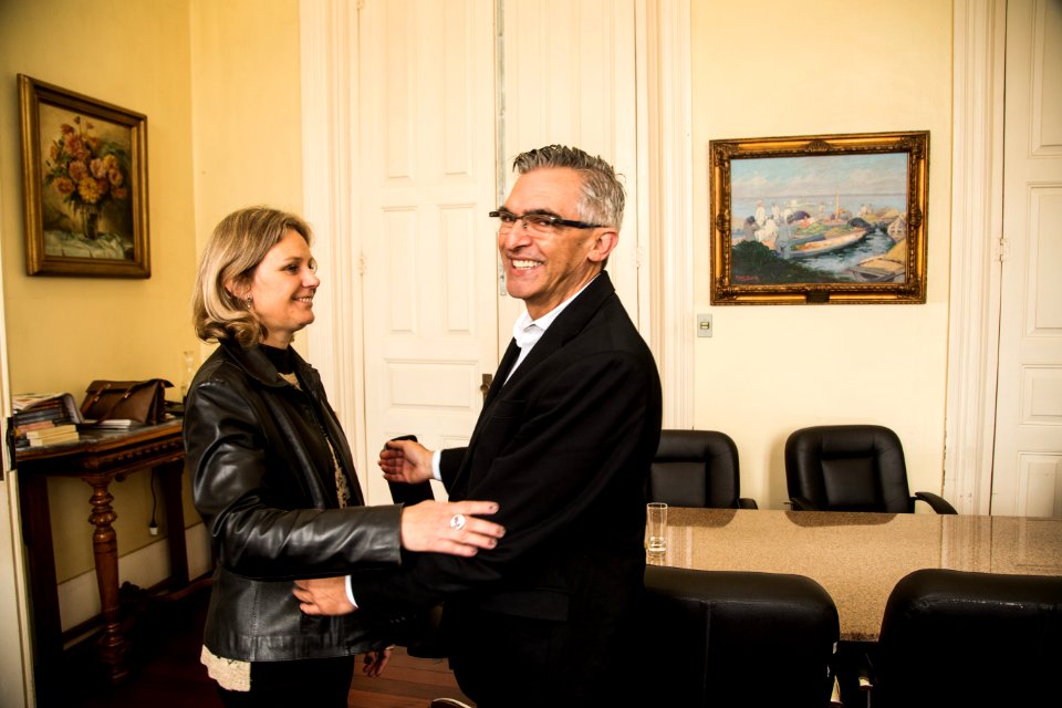 27.05.2019 - Prefeita Paula Mascarenhas recebe a visita do secretário de Esporte e Lazer, João Derly - Foto: Gustavo Vara