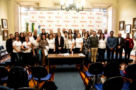 28.05.2019 - Prefeita Paula Mascarenhas na cerimônia de assinatura do termo de acordo e comprometimento com a idealizadora da metodologia ACT – programa para educar crianças em ambientes seguros - Foto: Gustavo Vara