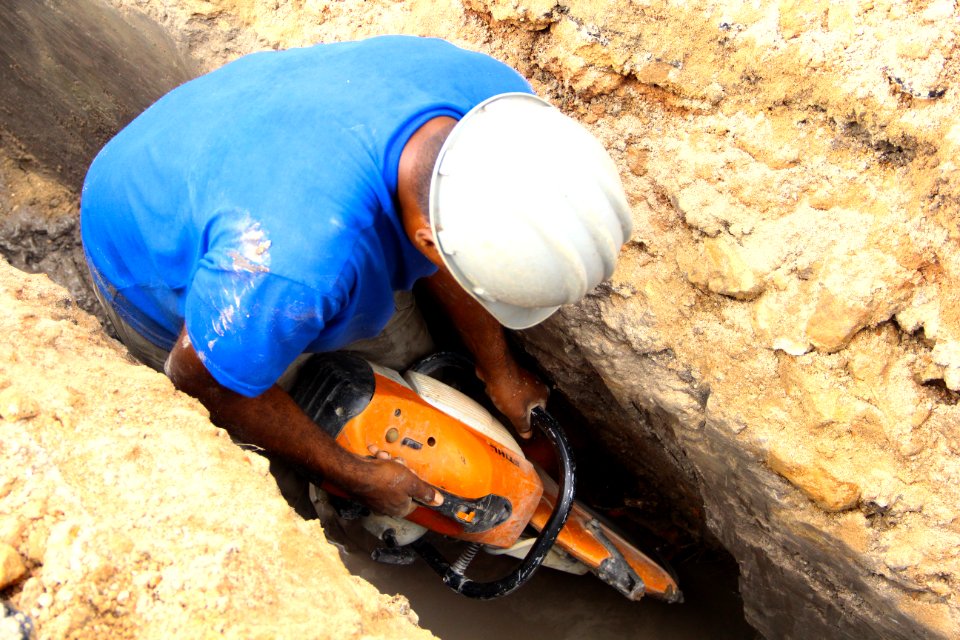26.03.2019 - Gab Vice Prefeito - Prefeito em exercício vistoria obras do SANEP - Foto Marcel Avila