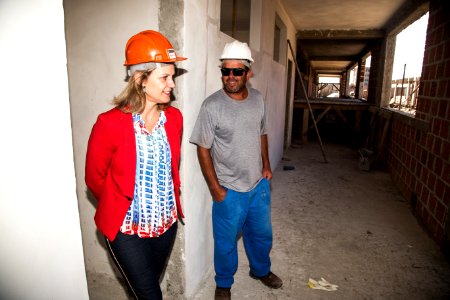 08.04.2019 - Prefeita Paula Mascarenhas visita as obras da EMEF Sítio Floresta - Foto: Gustavo Vara