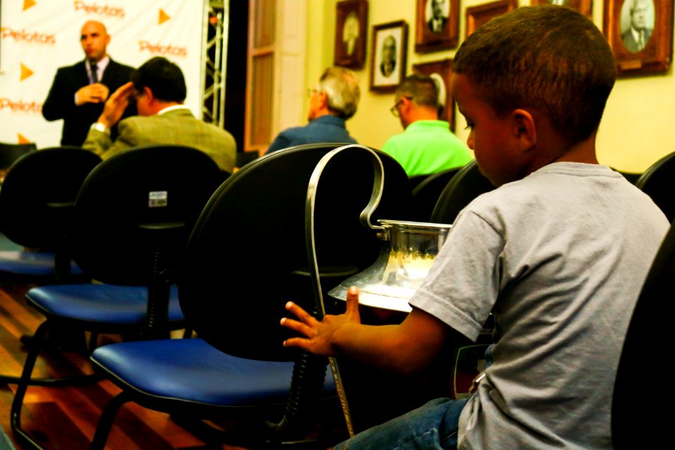 01.04.2019 - Vice-prefeito Idemar Barz na entrega da premiação do Campeonato de Futebol amador - Foto Michel Corvello