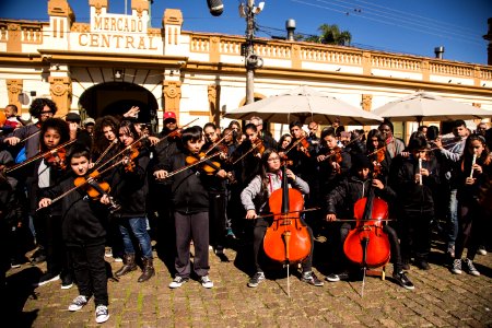 14.08.2019 - Caravana do JA com anúncio do secretário Giorgio Ronna sobre o Theatro Sete de Abril - Foto: Gustavo Vara