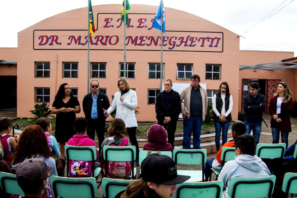 23.05.2019 - Prefeita Paula Mascarenhas e o vice Idemar Barz realizam a entrega da ampliação da Emef Mario Meneghetti - Foto: Gustavo Vara