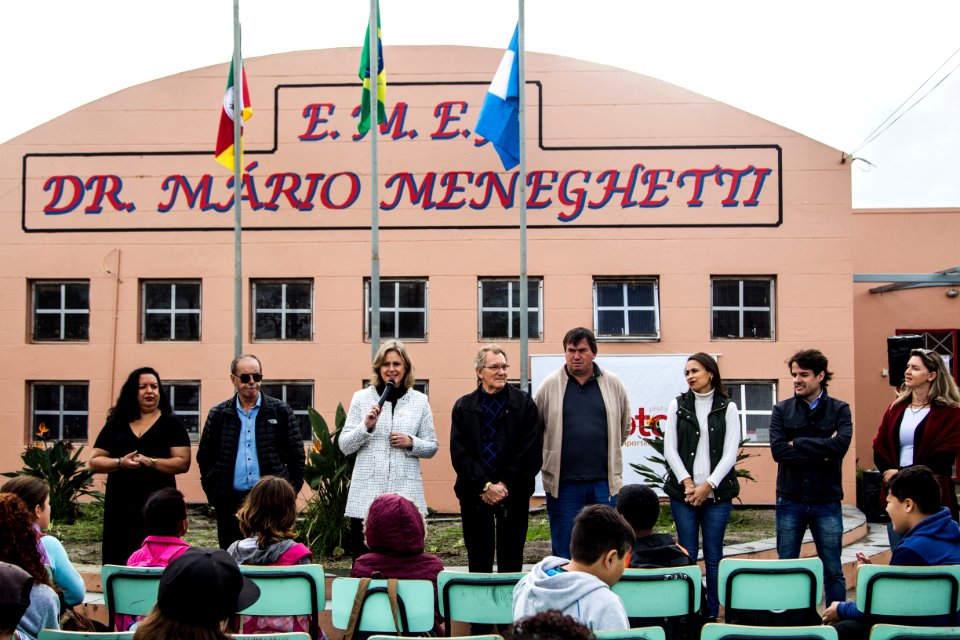 23.05.2019 - Prefeita Paula Mascarenhas e o vice Idemar Barz realizam a entrega da ampliação da Emef Mario Meneghetti - Foto: Gustavo Vara