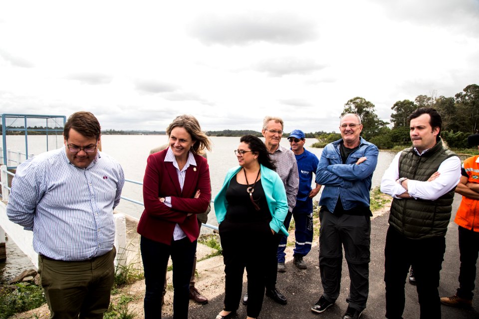 05.04.2019 - Prefeita Paula Mascarenhas e o vice Idemar Barz, acompanhados do secretário estadual de Meio Ambiente e Infraestrutura, Artur Lemos Junior, realizam visita a Barragem Santa Bárbara - Foto: Gustavo Vara