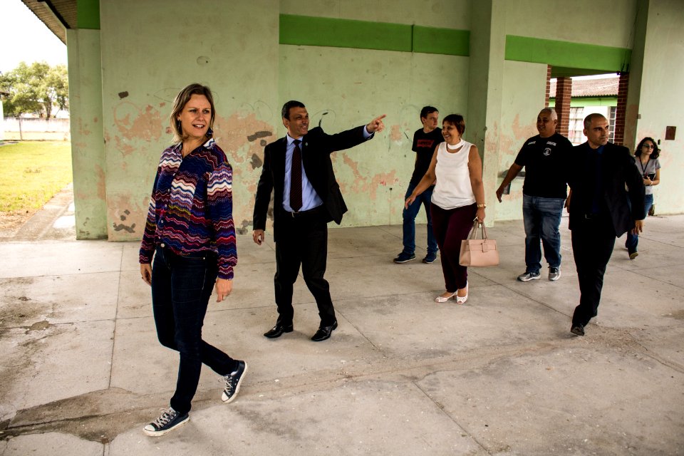 12.02.2019 - Prefeita Paula Mascarenhas recebe a visita  do superintendente da Susepe, Mario Santa Maria Junior, onde vistoriaram o Presídio Regional de Pelotas e a escola Franklin Olivé Leite - Foto: Gustavo Vara