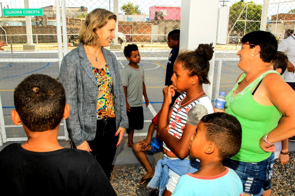 04.01.2019 - Prefeita Paula Mascarenhas visita às obras do CEU Dunas  - Foto: Gustavo Vara