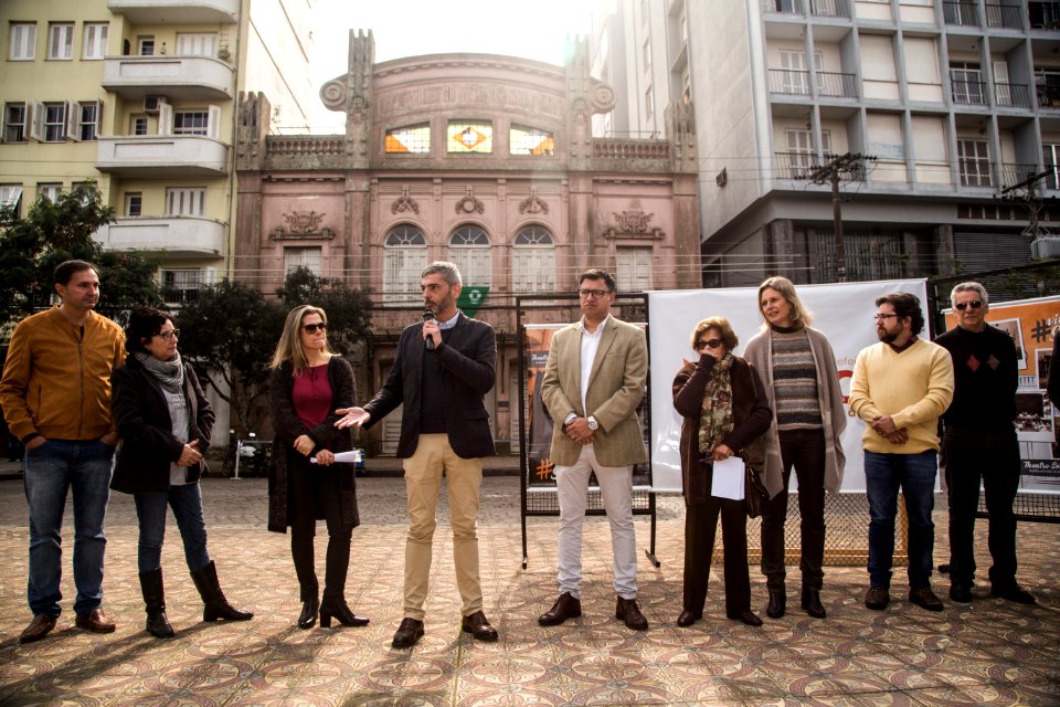 16.08.2019 - Prefeita Paula Mascarenhas realiza a assinatura do contrato e da ordem de serviço para o início das obras de restauro do Theatro Sete de Abril - Foto: Gustavo Vara