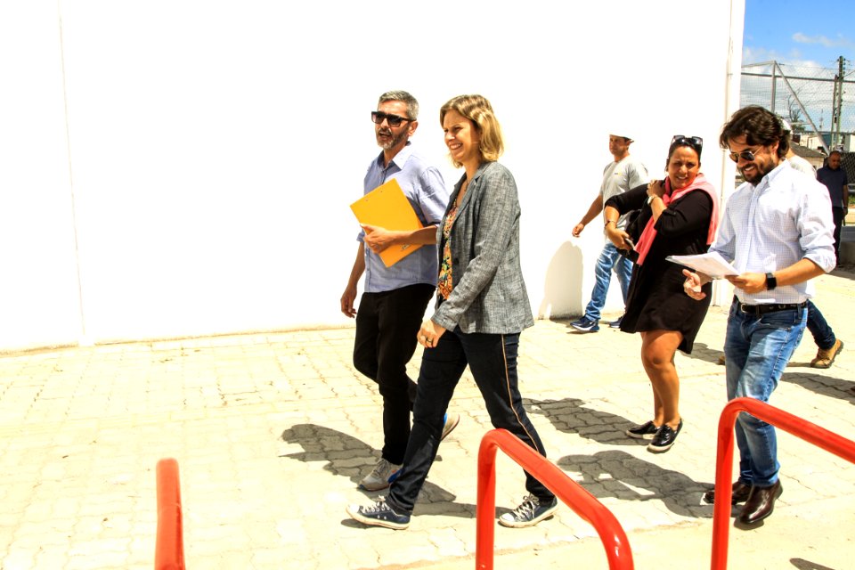 04.01.2019 - Prefeita Paula Mascarenhas visita às obras do CEU Dunas  - Foto: Gustavo Vara