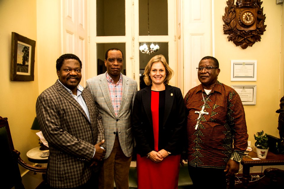 16.05.2019 - Prefeita Paula Mascarenhas recebe comitiva africana - Foto: Gustavo Vara