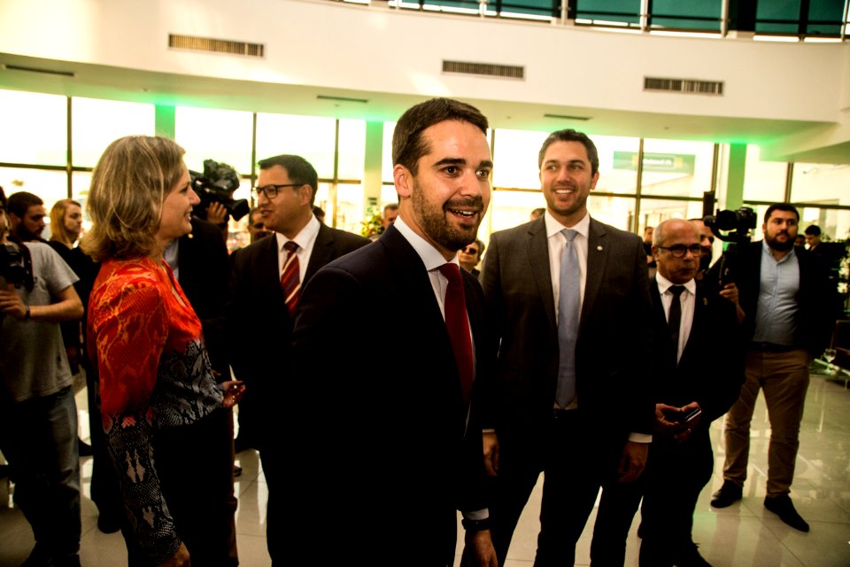13.06.2019 - Prefeita Paula Mascarenhas e o Governador do Rio Grande do Sul, Eduardo Leite na chegada ao evento de inauguração do novo Hospital da Unimed Pelotas - Foto: Gustavo Vara