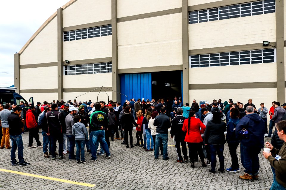 27.07.2019 - Prefeito em exercício Idemar Barz prestigia almoço na Paróquia São Cristovão em comemoração ao Dia do Motorista - Foto Michel Corvello