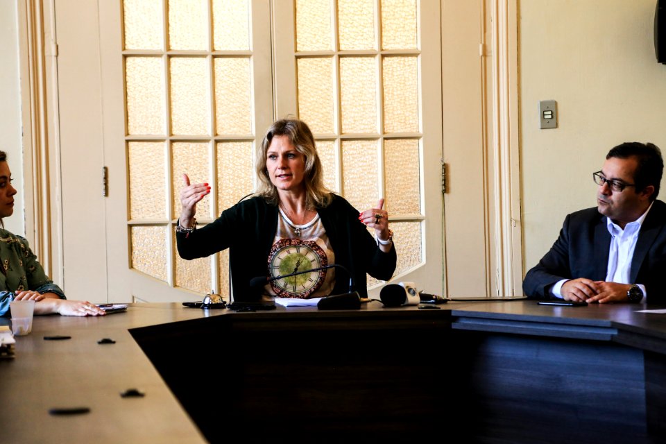 20.11.2018 - Prefeita Paula Mascarenhas realiza coletiva de Imprensa para apresentação do PL de Adequação da Remuneração - Foto: Gustavo Vara
