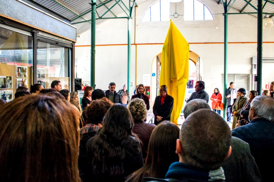 17.07.2019 - Prefeita Paula Mascarenhas prestigia a volta da estátua do Deus Mercúrio para o Mercado - Foto Michel Corvello