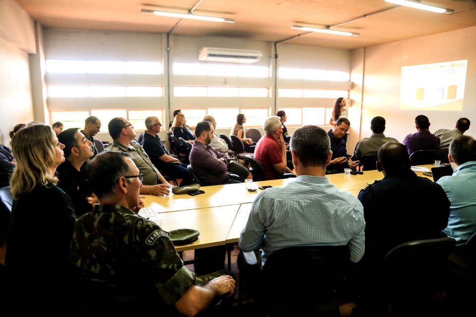 20.11.2018 - Prefeita Paula Mascarenhas durante reunião do GGI - Foto: Gustavo Vara