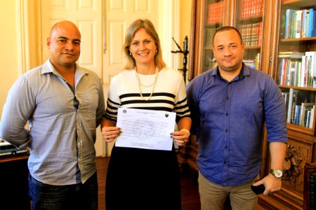 28.02.2019 - Prefeita Paula Mascarenhas recebe convite para o Simpósio de Segurança Pública pela ACP - Foto Gustavo Vara