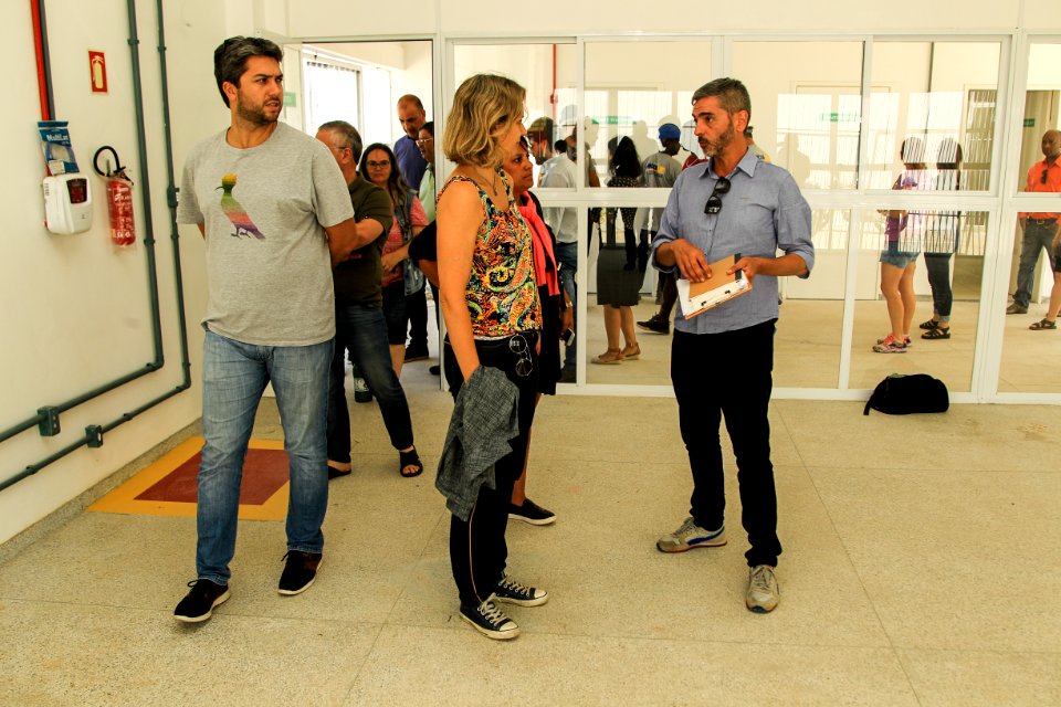 04.01.2019 - Prefeita Paula Mascarenhas visita às obras do CEU Dunas  - Foto: Gustavo Vara