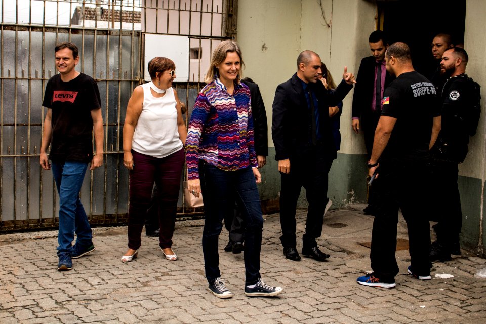 12.02.2019 - Prefeita Paula Mascarenhas recebe a visita  do superintendente da Susepe, Mario Santa Maria Junior, onde vistoriaram o Presídio Regional de Pelotas e a escola Franklin Olivé Leite - Foto: Gustavo Vara