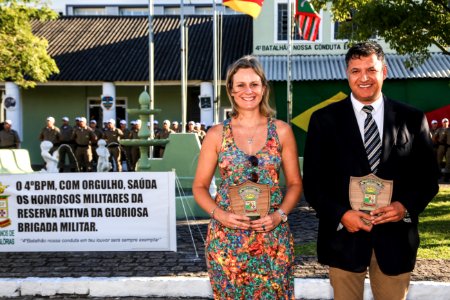21.02.2019 - Prefeita Paula Mascarenhas participa da solenidade alusiva ao aniversário do 4º BPM - Foto: Gustavo Vara