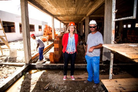 08.04.2019 - Prefeita Paula Mascarenhas visita as obras da EMEF Sítio Floresta - Foto: Gustavo Vara