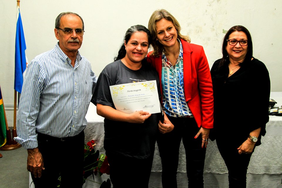19.10.2018 - Prefeita Paula Mascarenhas durante homenagem ao Dia do Professor aos professores da rede municipal - Foto: Gustavo Vara