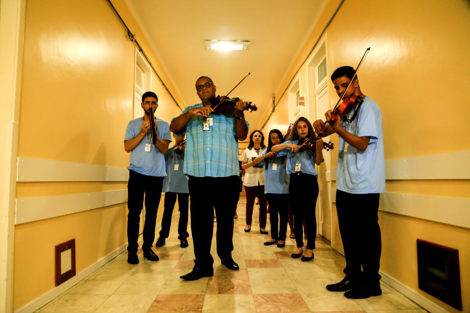15.01.2019 -  Apresentação do coro de Violinos de Minas Gerais na Beneficiência Portuguesa  - Foto: Gustavo Vara