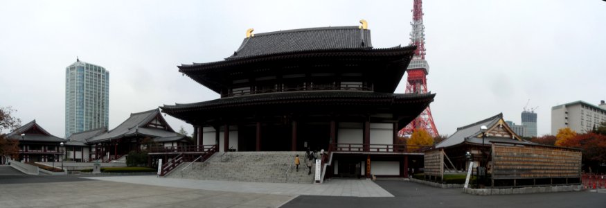 The Zojo-ji Temple complex in Tokyo