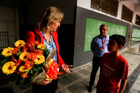 09.10.2018 - Prefeita Paula Mascarenhas durante palestra aos alunos do 9° ano do Colégio Gonzaga - Foto: Gustavo Vara