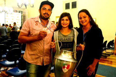 01.04.2019 - Vice-prefeito Idemar Barz na entrega da premiação do Campeonato de Futebol amador - Foto Michel Corvello