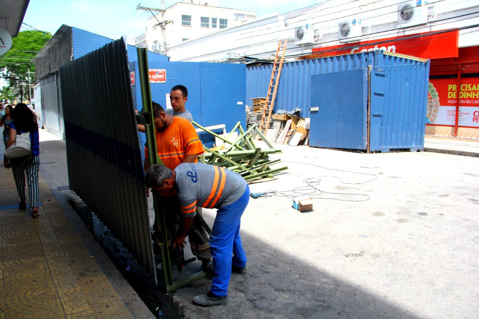 06.02.2019 - SEPLAG - Obras de Requalificação do Calçadão - Foto Marcel Avila