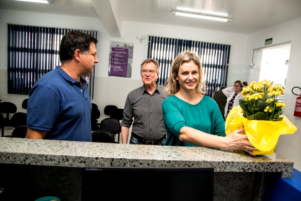 29.09.2018 - Prefeita Paula Mascarenha e o vice Idemar Barz na cerimônia de inauguração da UBS Virgilio Costa - Foto: Gustavo Vara