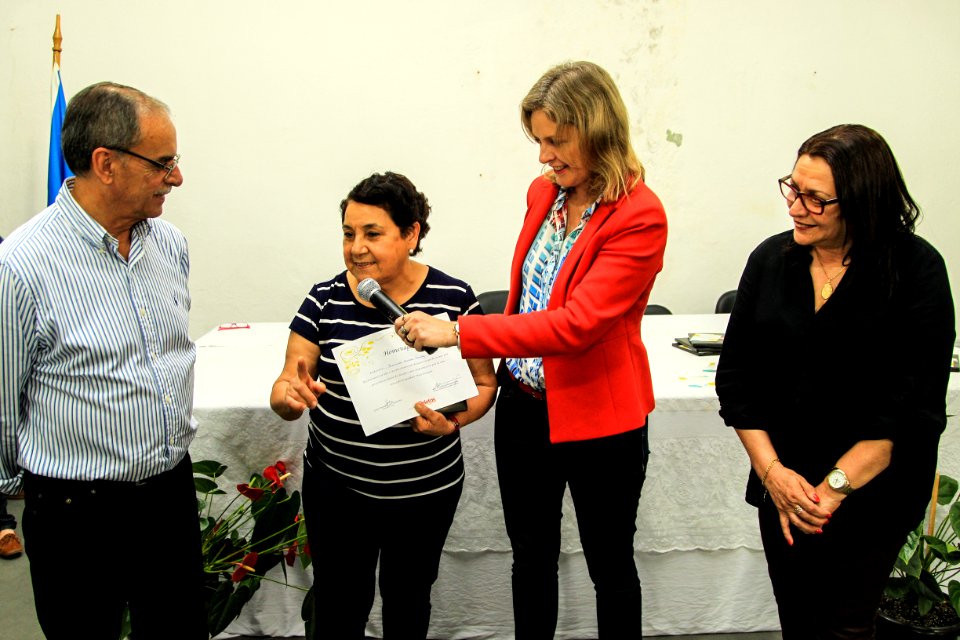 19.10.2018 - Prefeita Paula Mascarenhas durante homenagem ao Dia do Professor aos professores da rede municipal - Foto: Gustavo Vara