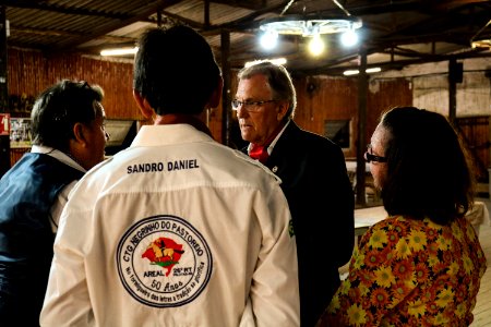 16.03.2019 - Vice prefeito Idemar presente no jantar baile de posse da nova patronagem do CTG Negrinho do Pastoreio - Foto Michel Corvello
