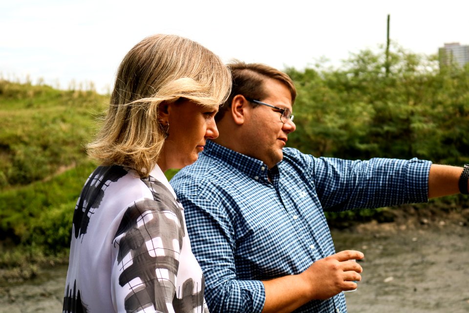 08.03.2019 - Prefeita Paula Mascarenhas visita as obras do Sanep - Foto Michel Corvello